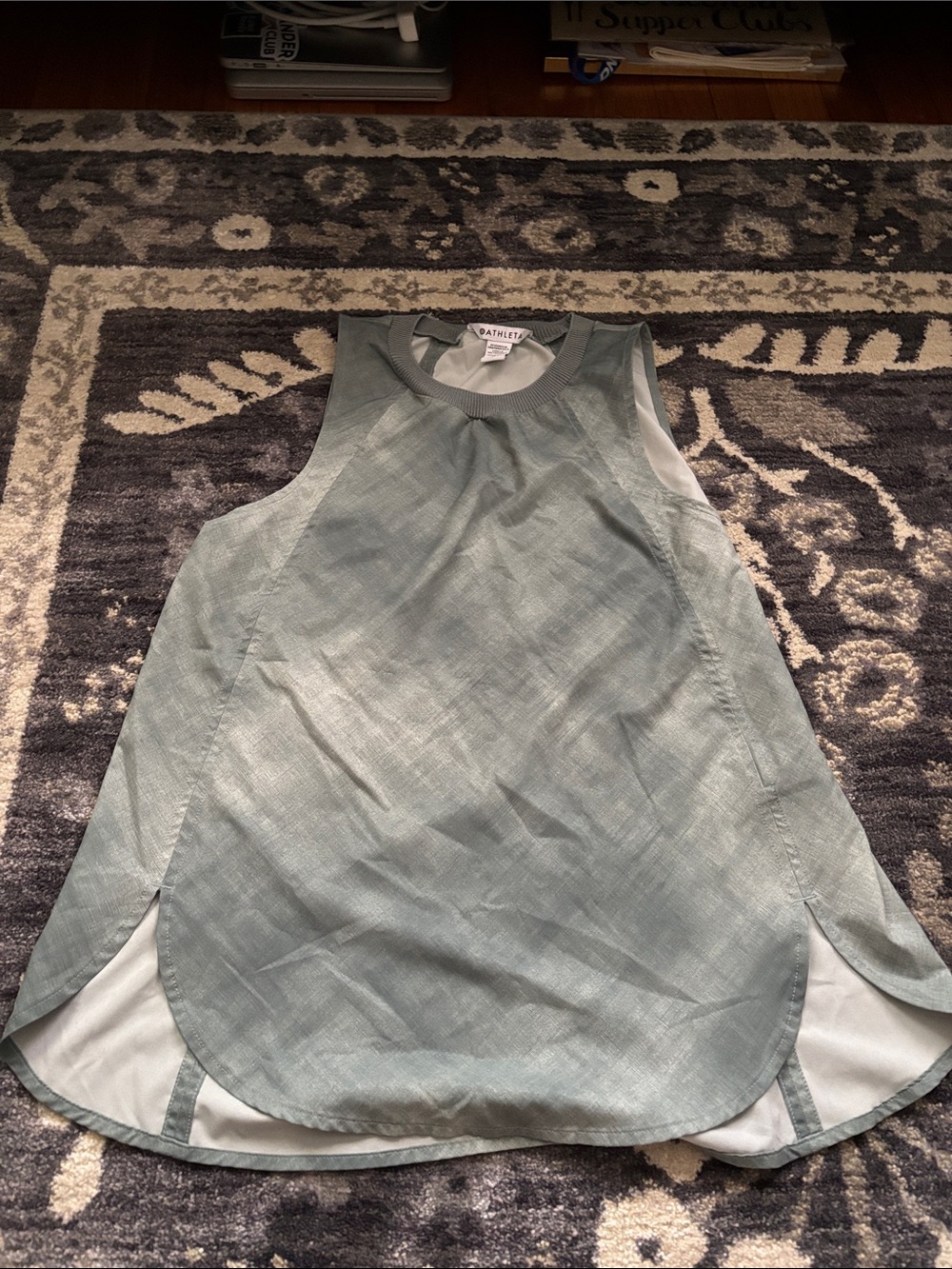 Athleta Pale Sage Sleeveless Tank with Rounded Hem
